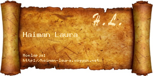Haiman Laura névjegykártya